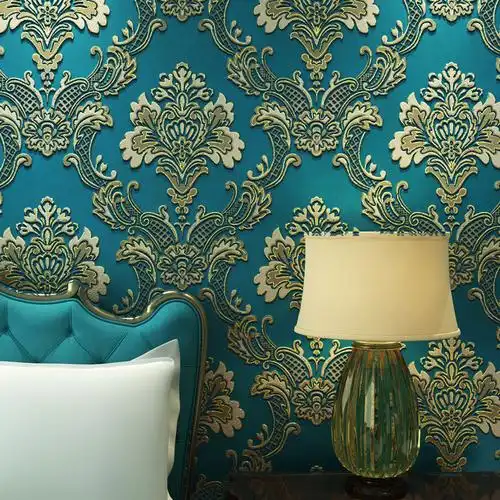 3d立体奢华欧式无纺布壁纸 卧室客厅电视背景墙特价壁纸厂家直销