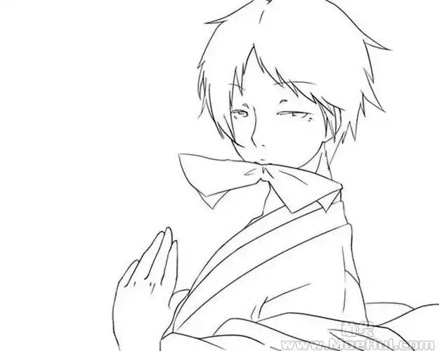 新手练习线稿夏目友人帐夏目贵志35p