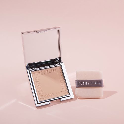 脸脸姐姐funnyelves粉饼定妆控散粉油遮瑕清透粉饼