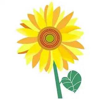 卡通手绘向日葵插画花 i>类 /i>背景元素 i>设 /i> i>计 /i>