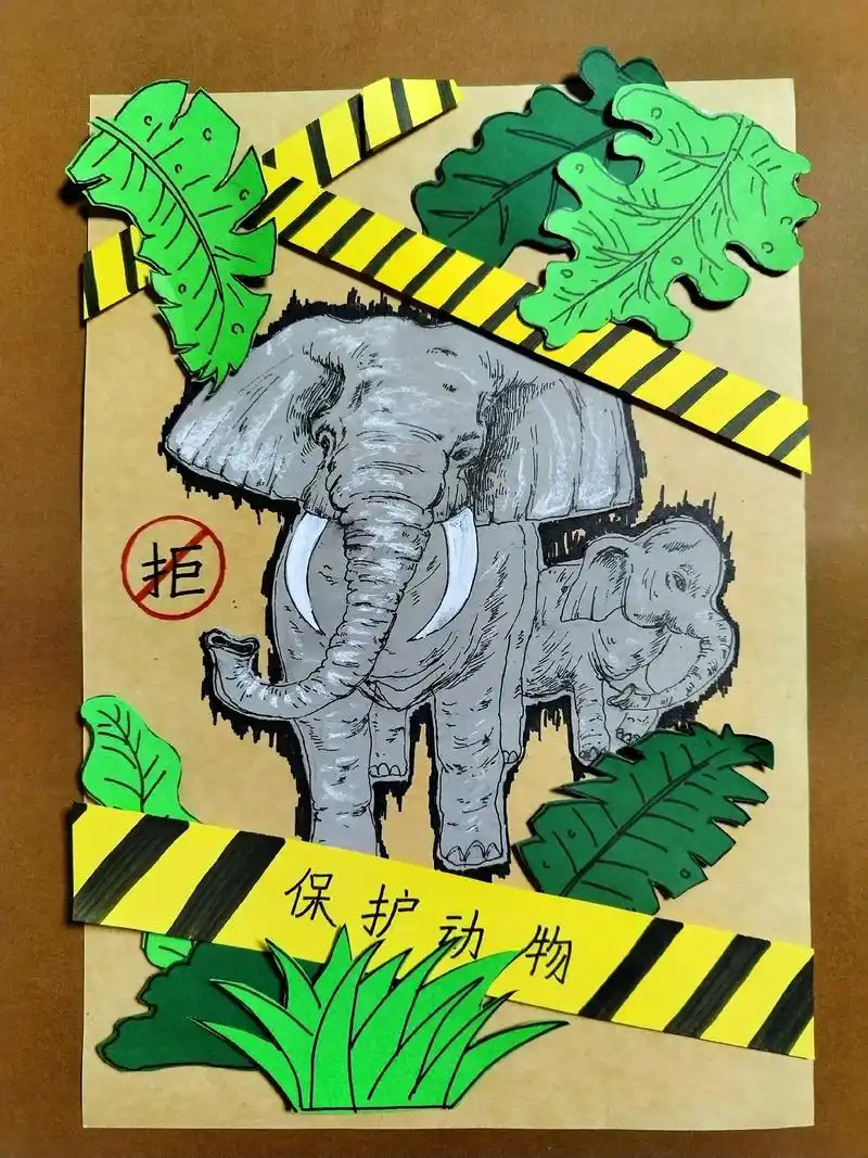 保护动物.#一起学画画 #原创 #手绘 #画画 #创意  - 抖音