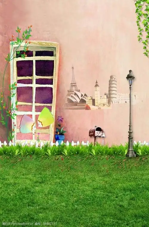 儿童摄影背景草地图片