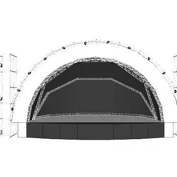 现代舞台草图大师模型,舞台su模型下载