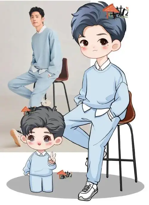 q版肖战太萌了,但本人更可爱