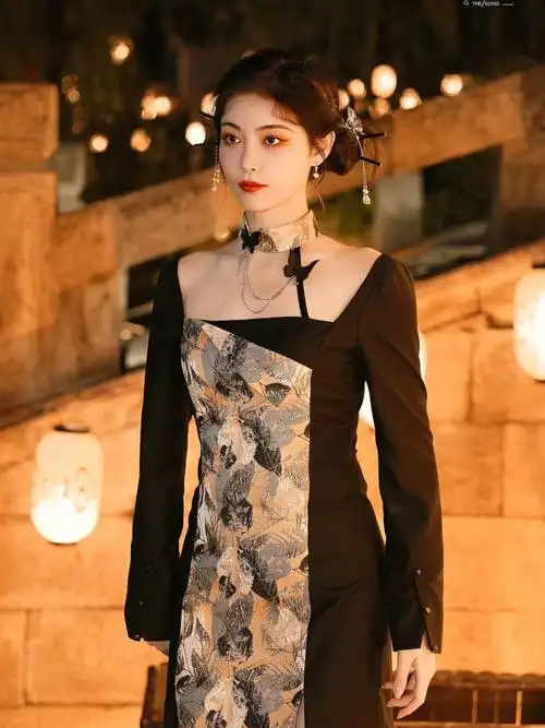 旗袍壹贰定制70许佳琪许佳琪中秋造型