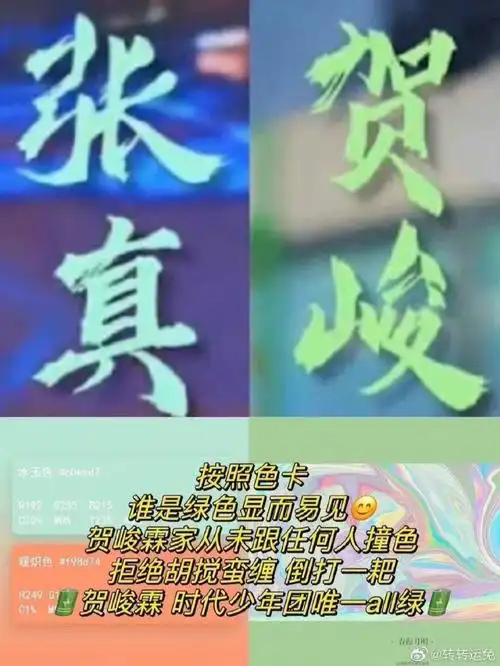 贺峻霖应援色好看