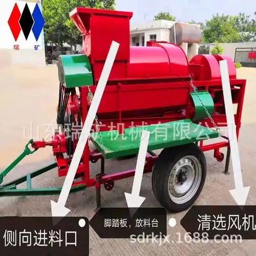 内蒙赤峰4吨玉米脱粒机大豆谷子高粱小麦藜麦打谷机水稻电动家用