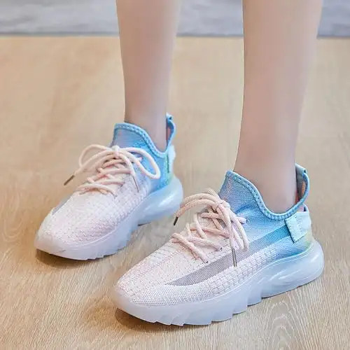 熊脑袋女生中学生初中生休闲鞋透气软底学生女鞋运动跑步鞋高中生鞋子