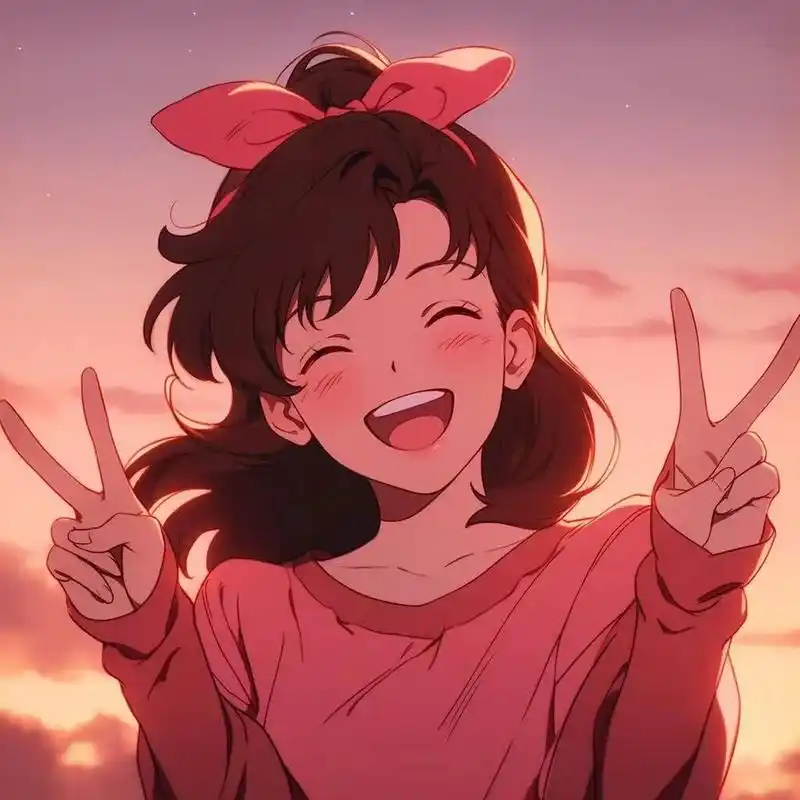 治愈系情侣头像/比耶头像