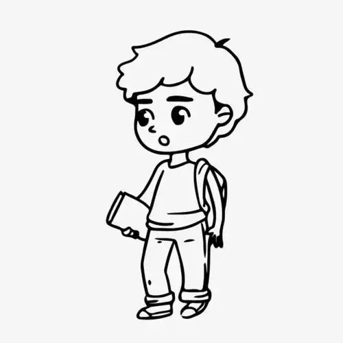 男性幼儿简笔画