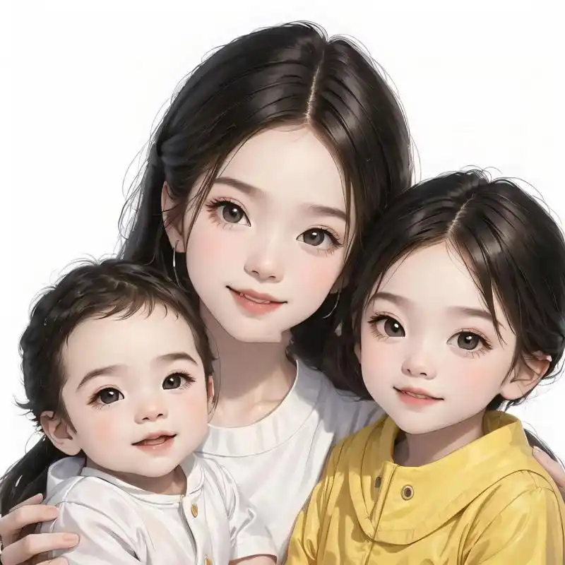 一儿一女亲子头像来咯7815儿女双全卡通头像 原创图片请勿转载,如