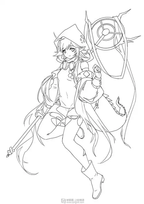 章节七阶段二— 同人立绘线稿