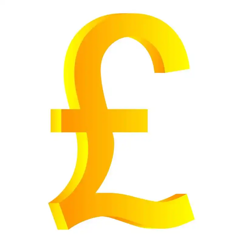 英镑符号图标,白色背景上磅符号图标.