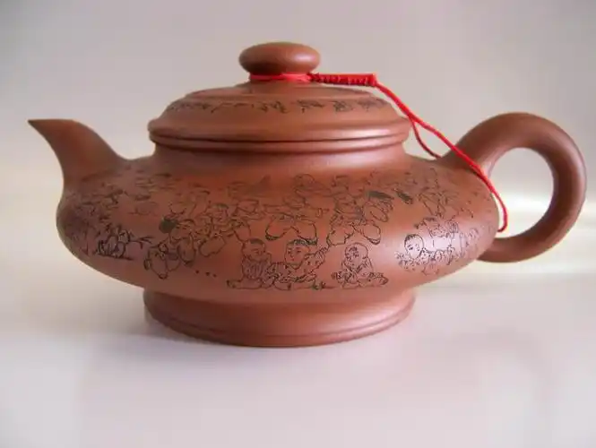 百子图紫砂壶/陈胖制