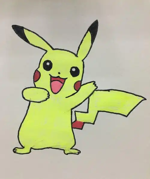 超可爱皮卡丘简笔画画法图解可爱的皮卡丘简笔画图片皮卡丘简笔画蠢萌