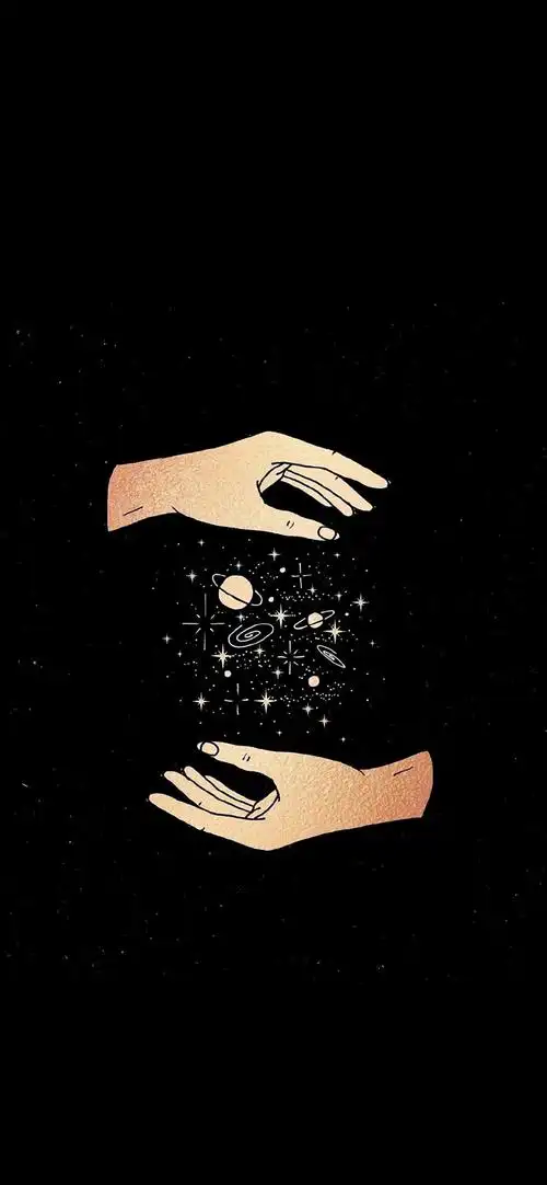 黑色壁纸渐变纯色/手绘壁纸/聊天背景/小清新ins/油画插画/锁屏壁纸