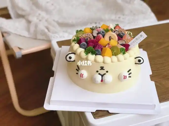 老虎蛋糕水果卡通蛋糕