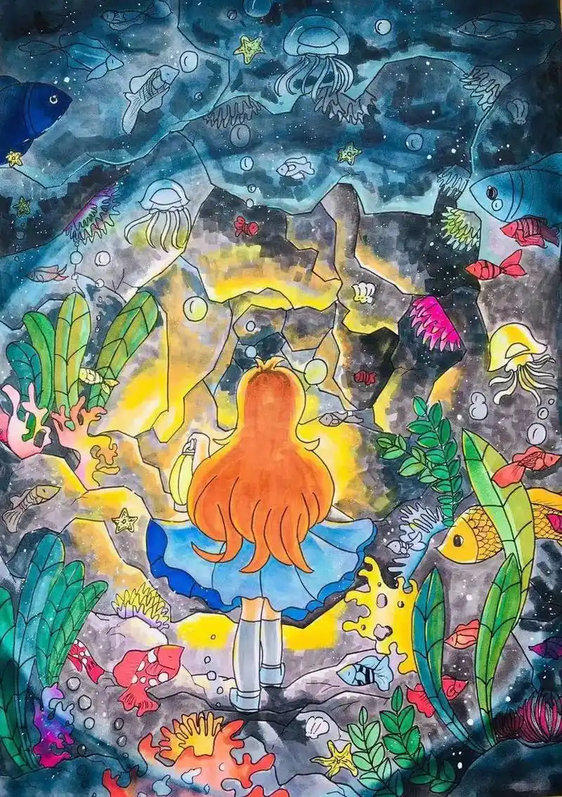 11岁守护绿色家园-黄慧语 10岁二等奖保护地球-刘雁飞 14岁不堪重负的