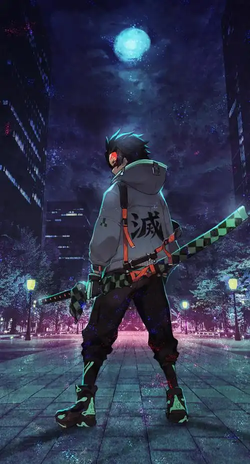 鬼灭之刃灶门炭治郎动漫人物男生霸气图片