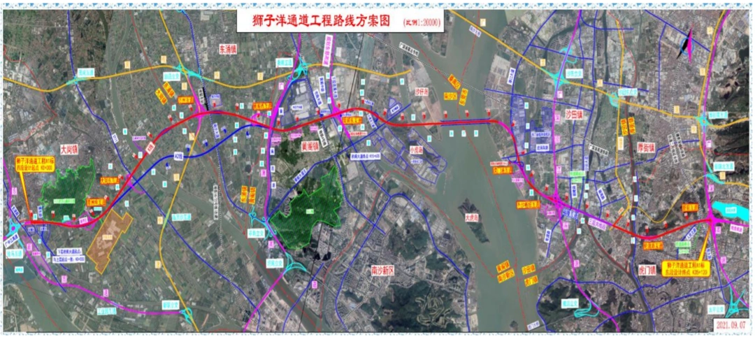线位调整!狮子洋通道项目优化工程方案!