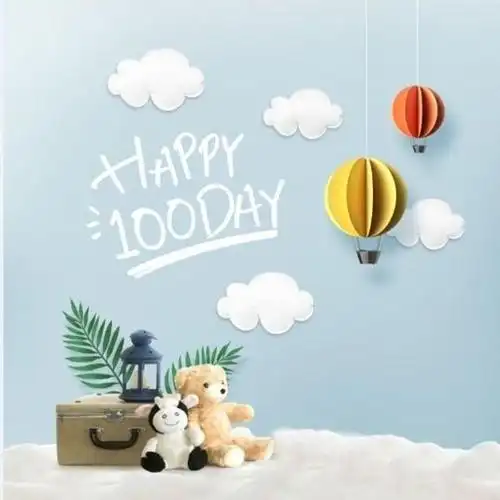 新儿童摄影背景百天宝宝躺拍自拍卡通创意室内拍照影楼拍照背景布1