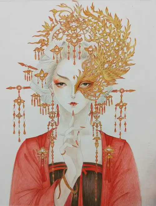 彩铅古风人物|纯艺术|绘画|之喵手绘 - 原创作品 - 站酷 (zcool)