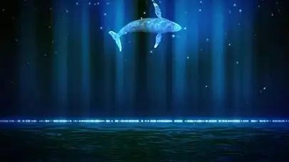 鲸鱼鲲游虚空梦幻背景