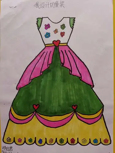 美术四年级上册《我设计的童装》优秀作业
