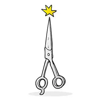 卡通,理发师,剪刀