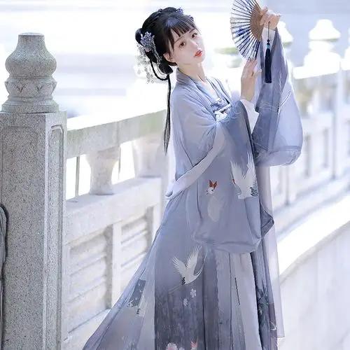 出社念安汉服女原创正品中国国风齐胸襦裙超仙汉服