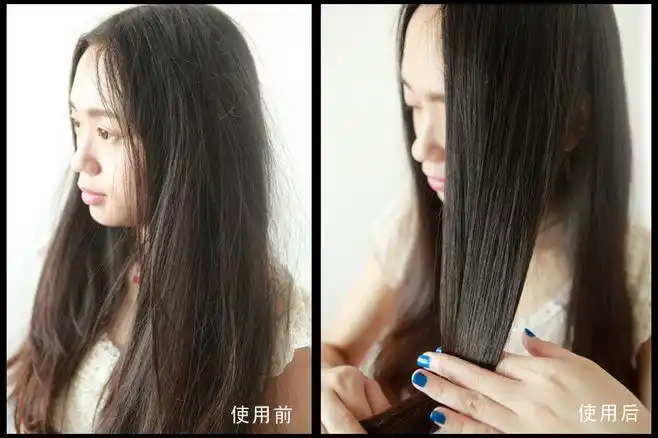 毛躁与柔顺头发对比图的图像结果