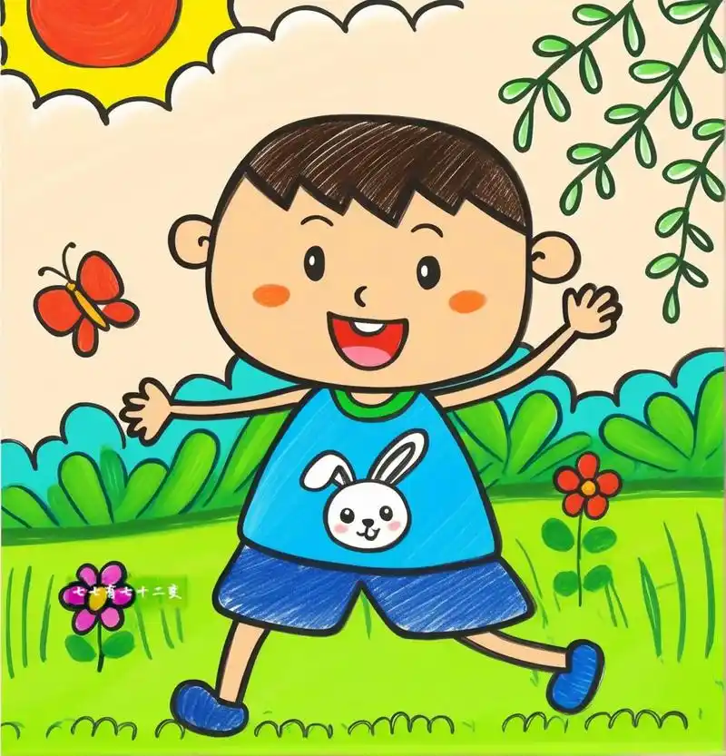 来画一个简单易学的男孩简笔画吧!适合4-12岁的小朋友们,超 - 抖音