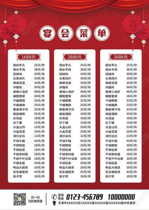 喜庆酒楼菜谱大全-喜庆酒席菜单