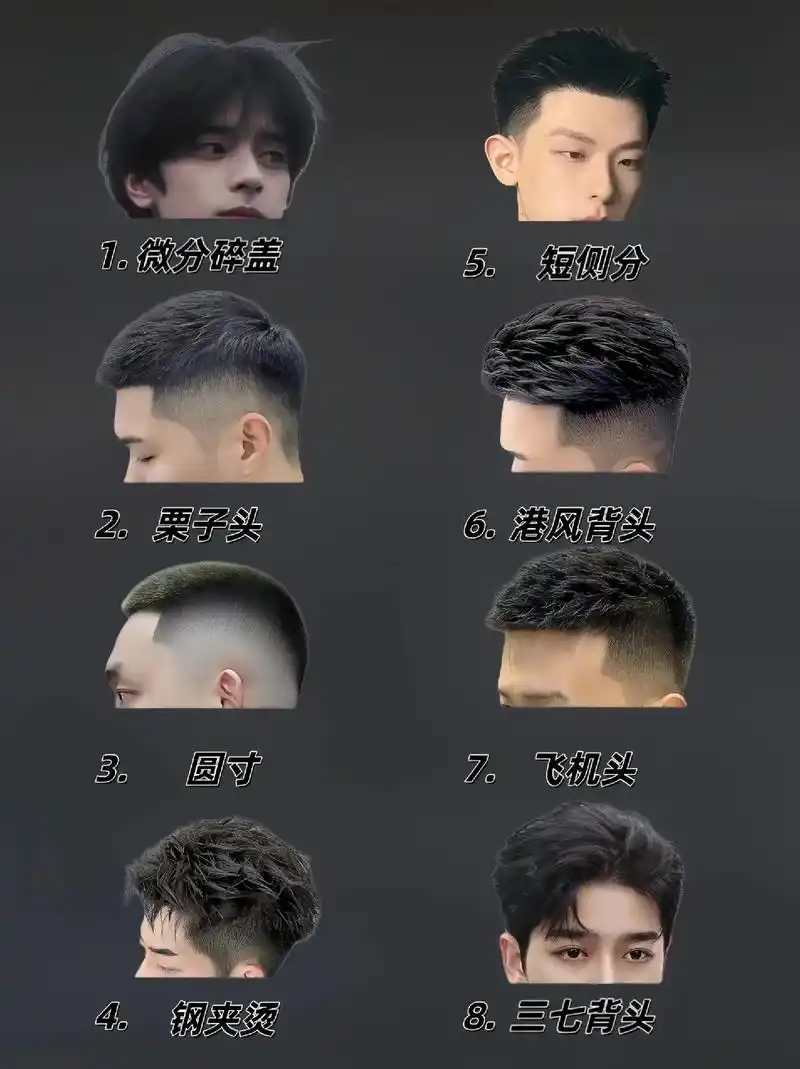 男士清爽蓬松烫发合集