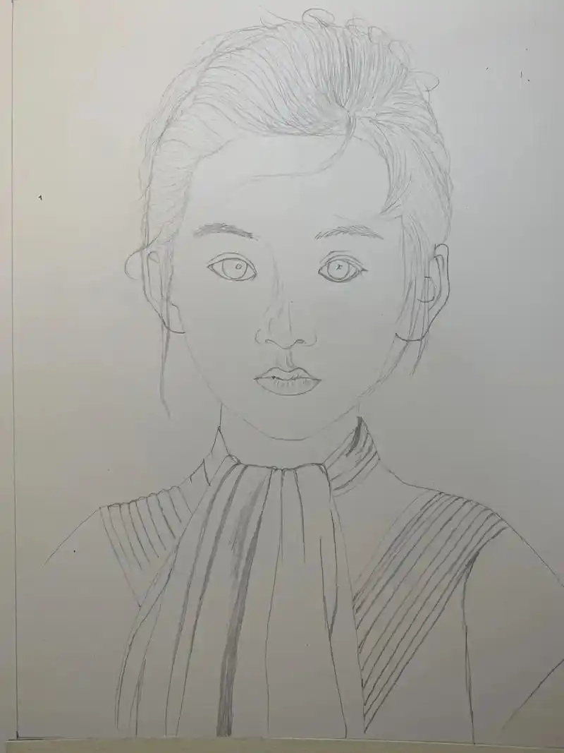 一起学画画 #人物肖像 #绘画过程 #想画就画 - 抖音