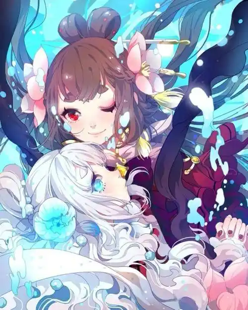 精选高清壁纸动漫少女双子