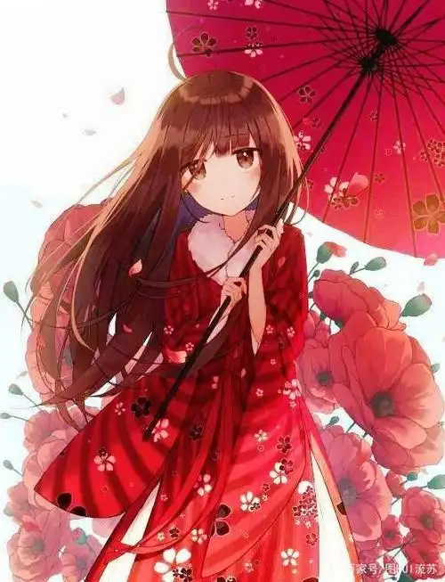 二次元红衣少女壁纸 红色永远是最亮的色彩