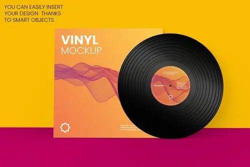 13个黑胶唱片封套封面设计样机psd模板 vinyl record mockup v.