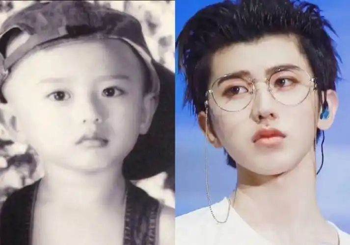 蔡徐坤童年自拍照曝光可爱的非主流中二系五官并无太大变化
