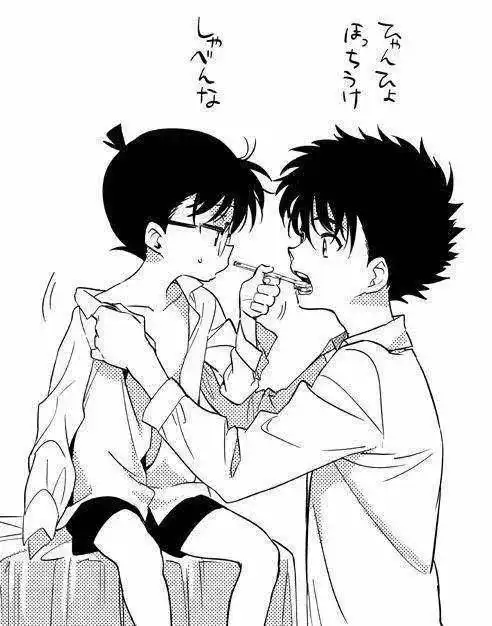 柯南和基德一起生活会怎样穿衣喂饭太萌