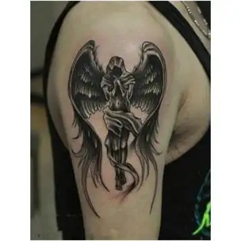 纹身贴洗不掉纹身贴男女防水欧美翅膀邪恶天使花臂小腿仿真刺青恶魔