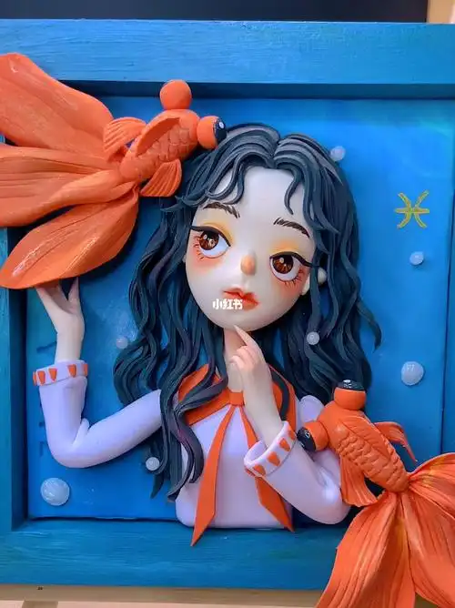 超轻粘土手工  #粘土手工  #双鱼座女孩  #十二星座  #粘土教程