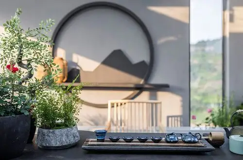 新中式风别墅装修茶室小景