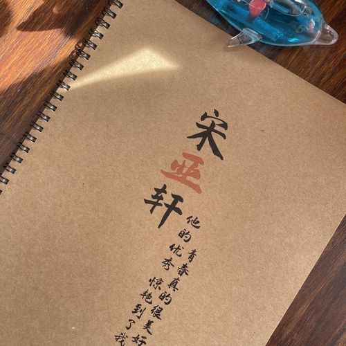 宋亚轩周边语录字帖歌词本奶酪体字帖粉丝应援物女生鲸落体练字帖