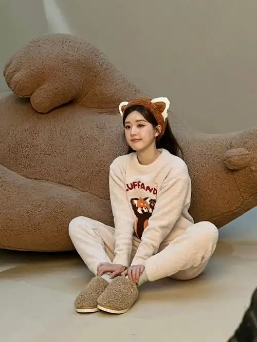 照片中的露思戴着熊耳帽好软萌好可爱呀,这小脸真的好想rua