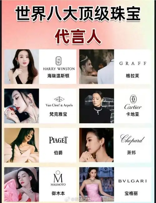 这里面只有巩俐,迪丽热巴,刘亦菲是全球代言人!奢侈品还是认人的!