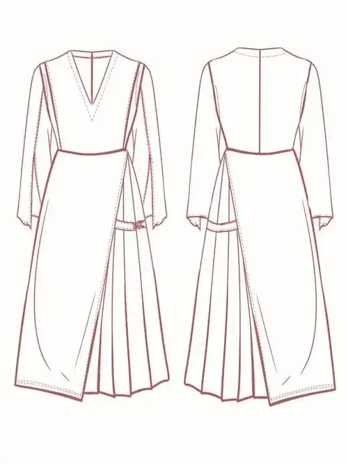 连衣裙效果图练习连衣裙款式图