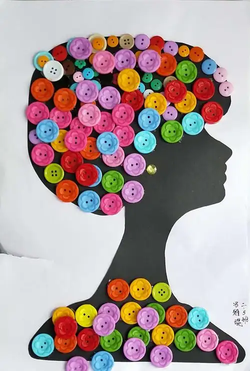 北马路小学纽扣粘贴画