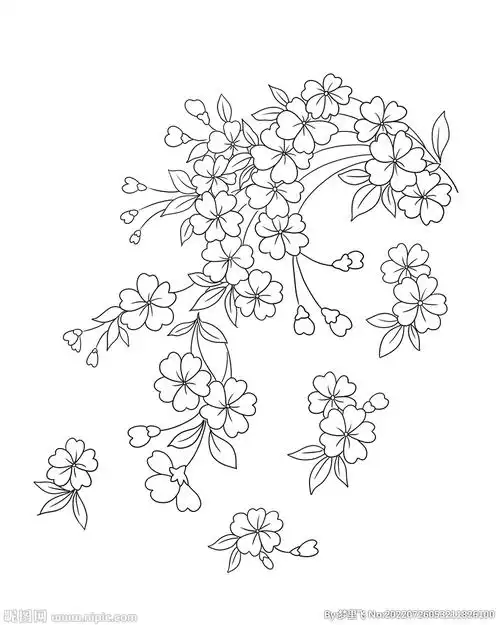 黑白花卉设计设计图__花边花纹_底纹边框_设计图库_昵图网nipic.com