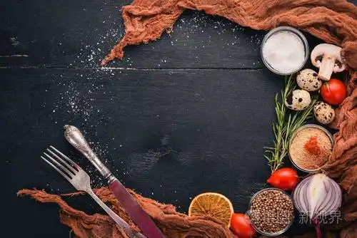 上面的风景. 烹饪的背景. 免费的文本空间.